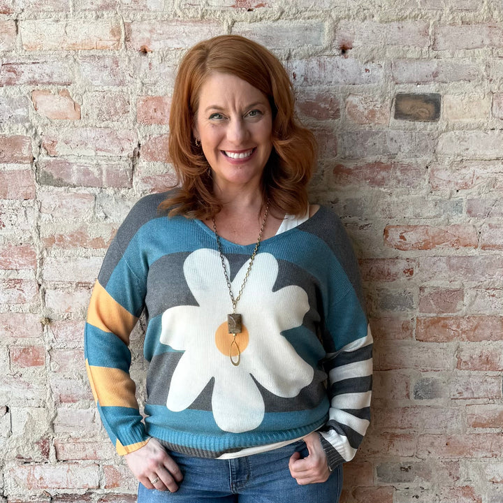Flower Sweater Top