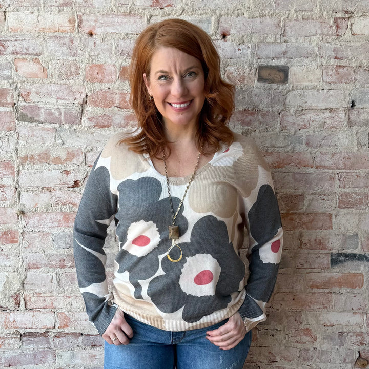 Flower Sweater Top