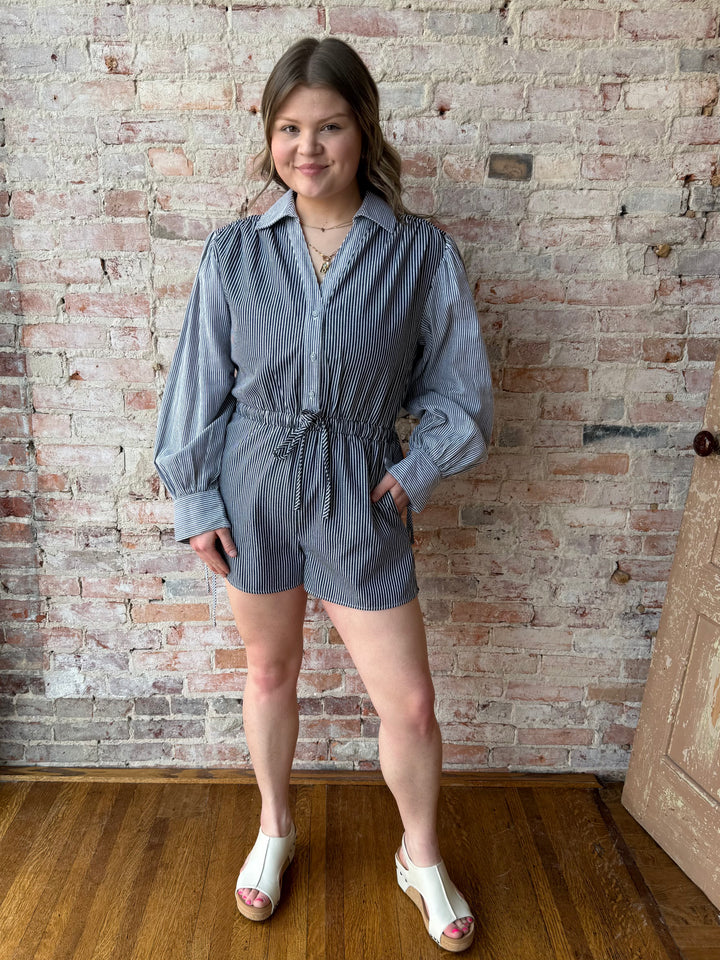 Contrast Stripe Romper