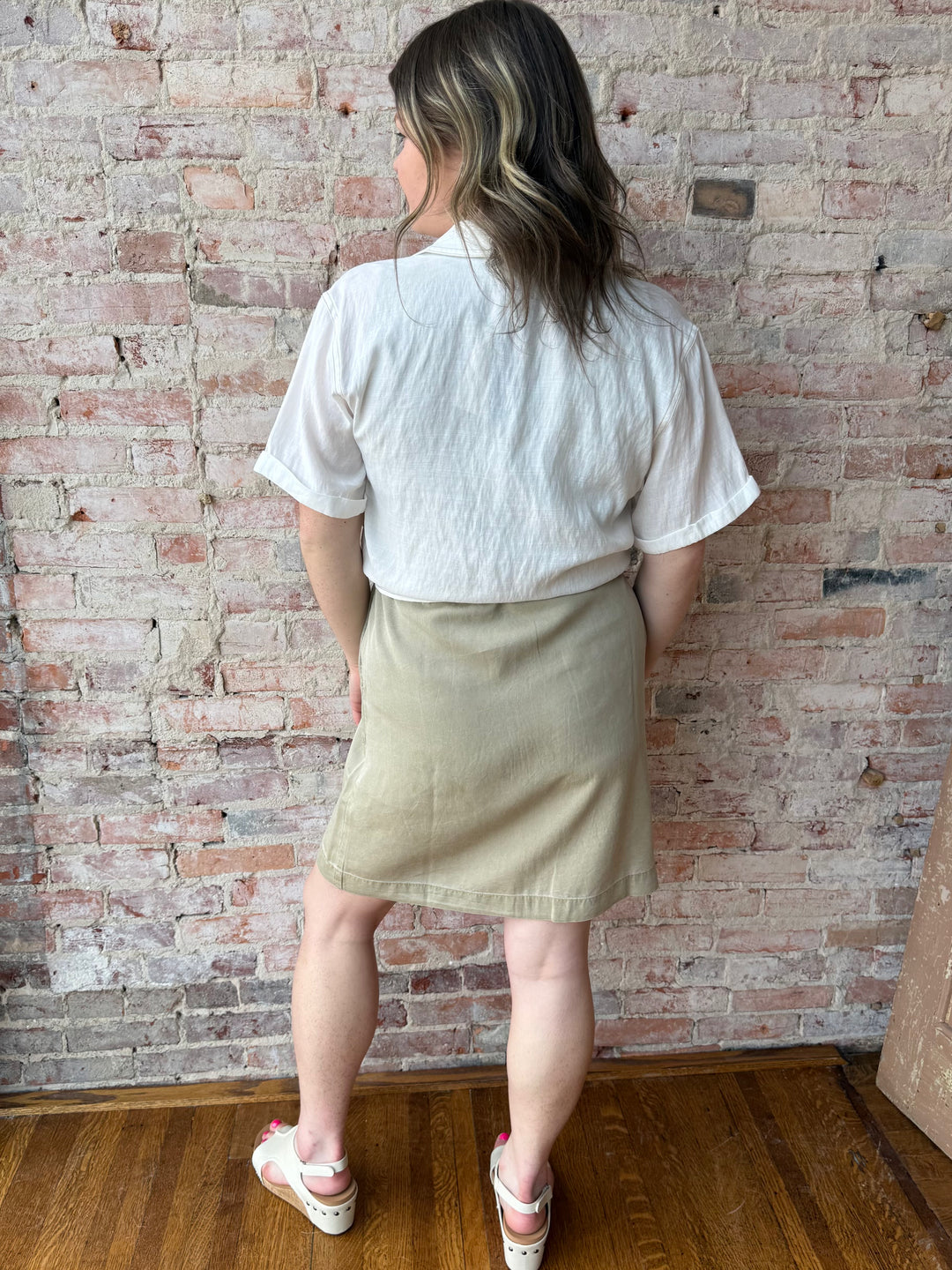 Tie Front Button Down Shirt