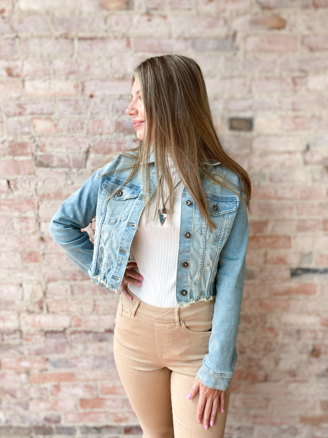 Button Up Distressed Jacket