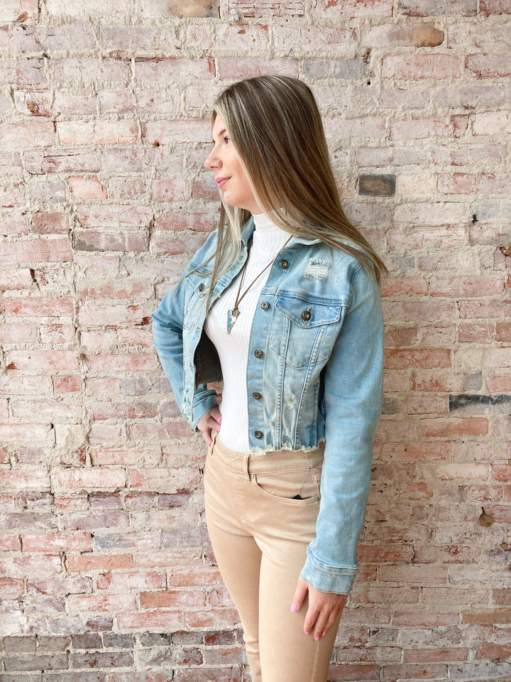 Button Up Distressed Jacket
