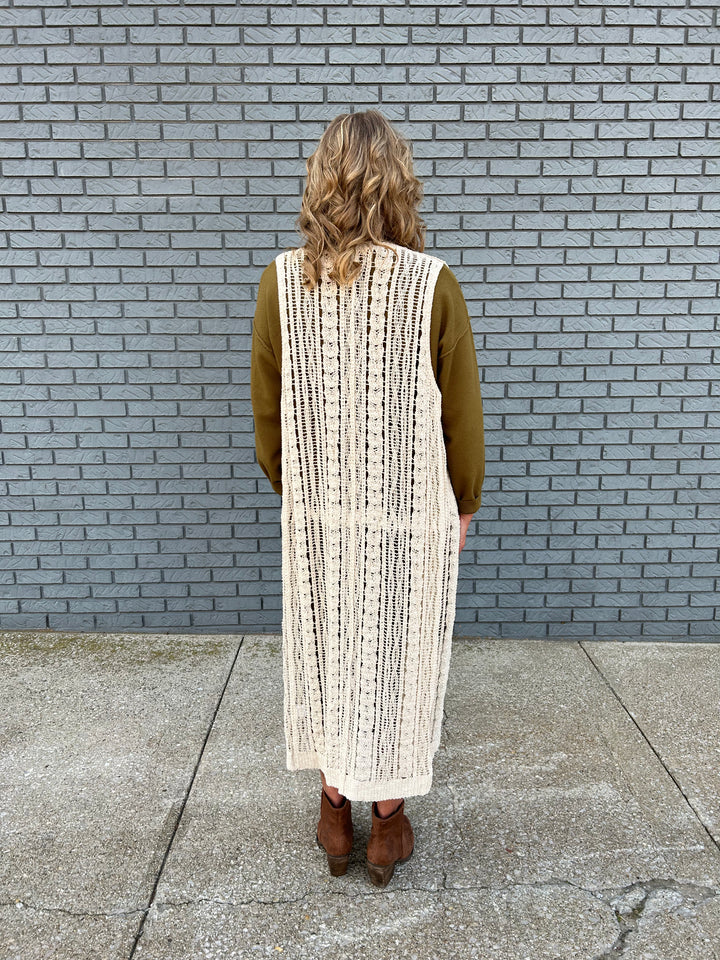 Crochet Long Cardigan