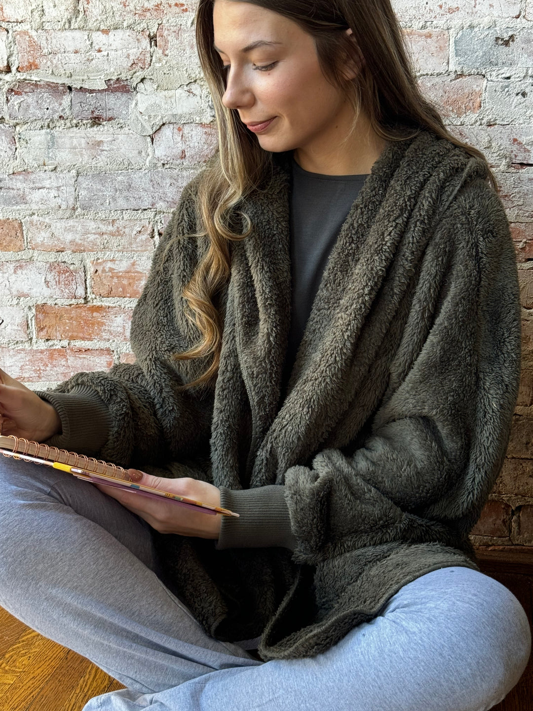 Fur Trimmed Open Jacket