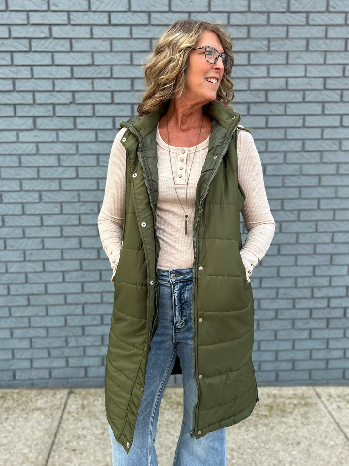 Long Puffer Vest