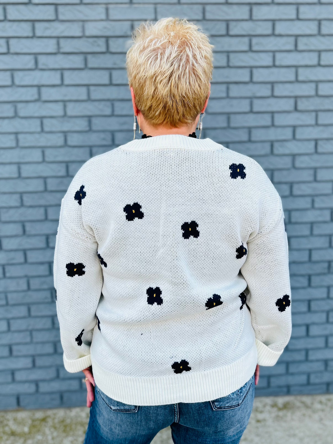 Flower Knit Sweater