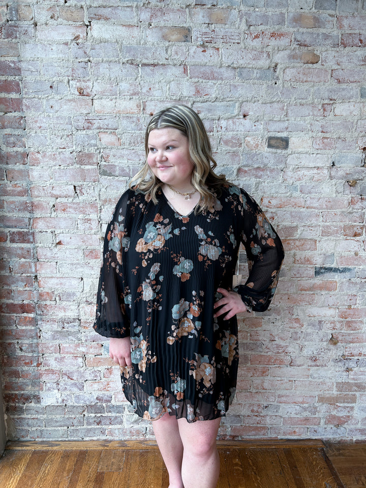 Pleated A-Line Dress