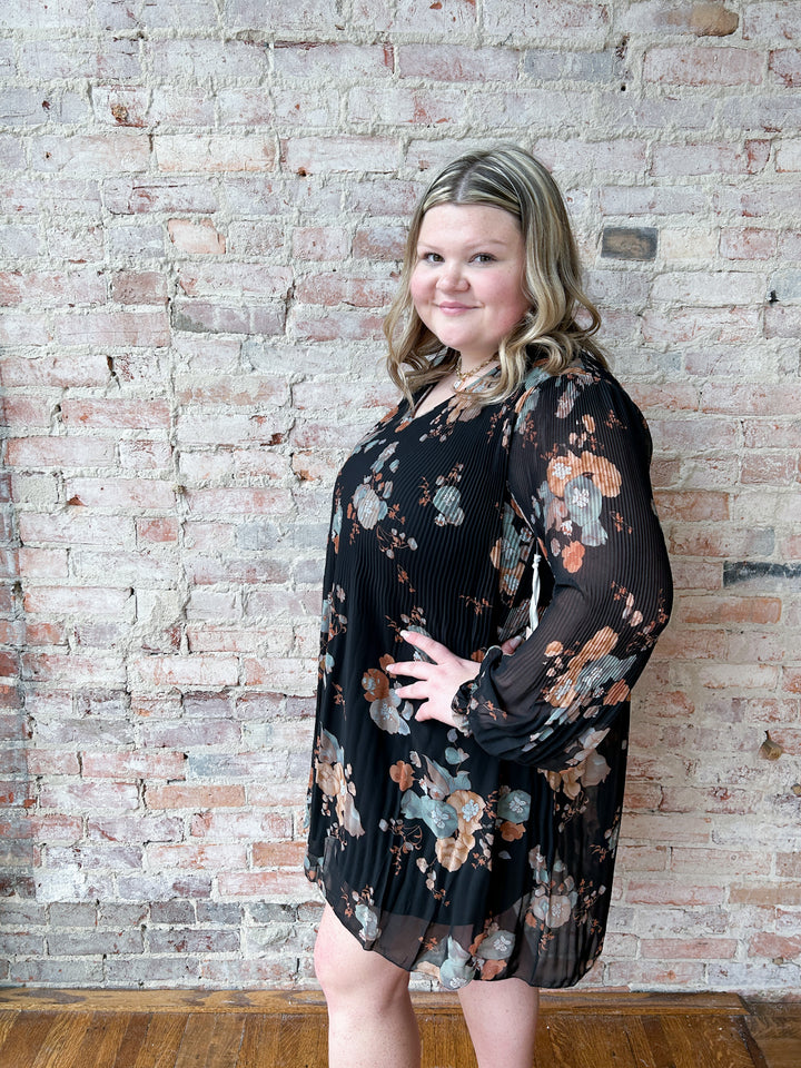 Pleated A-Line Dress