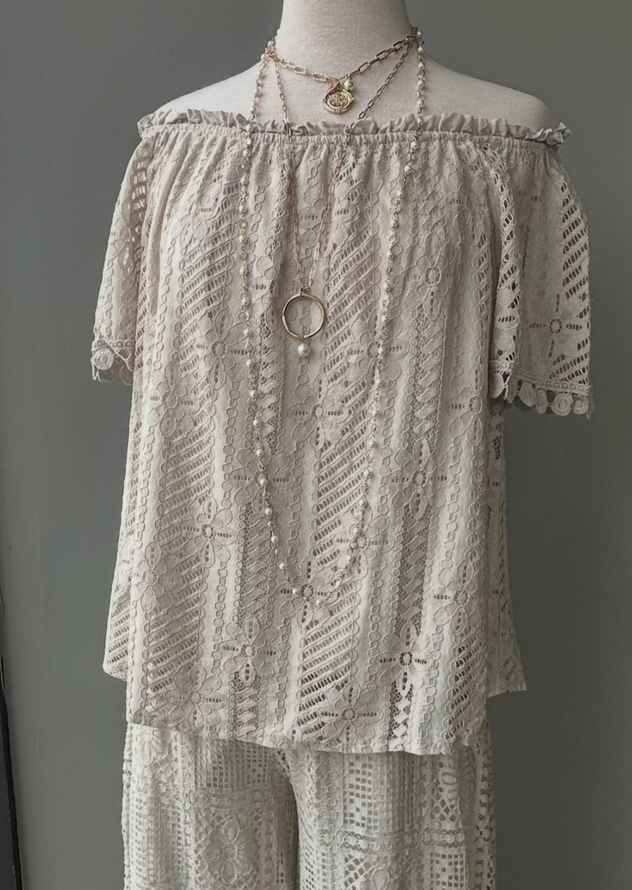 Off Shoulder Lace Top