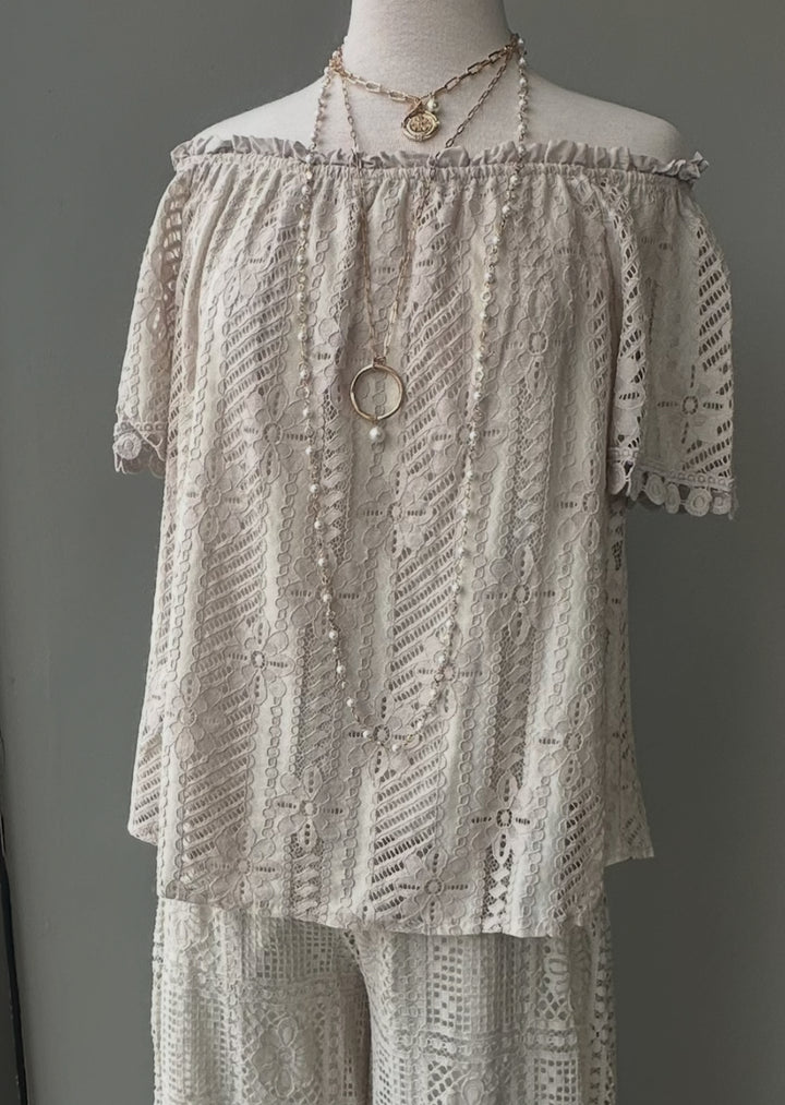 Off Shoulder Lace Top