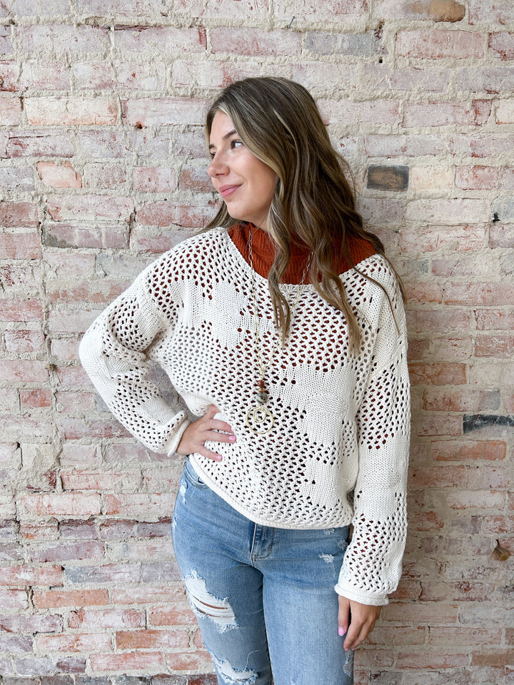 Floral Crochet Sweater