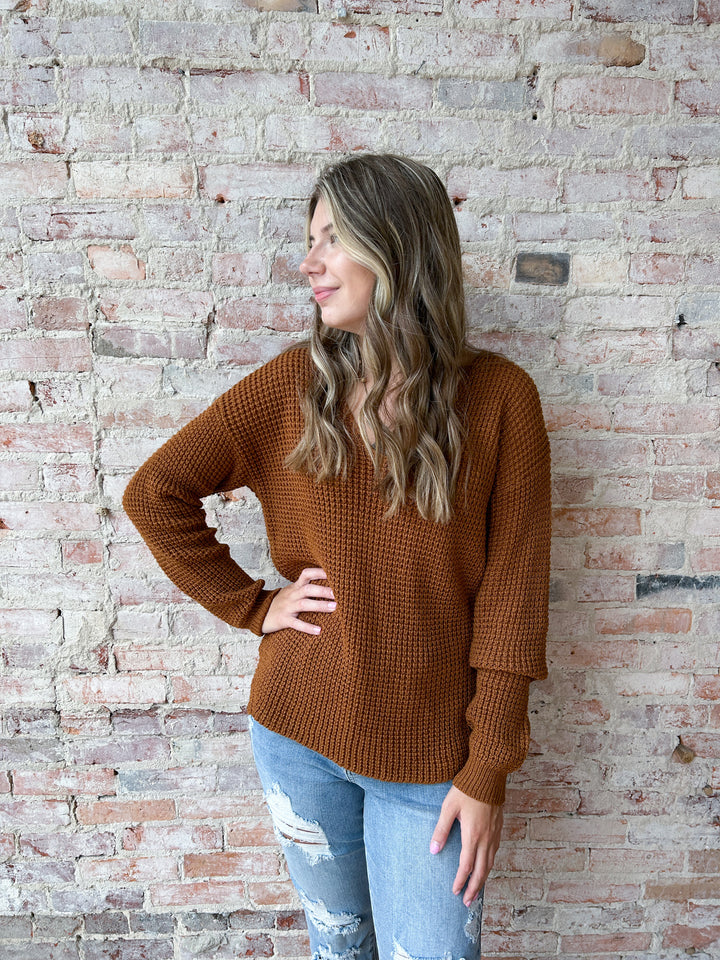 Textured Stitch Bevelled Hem Sweater