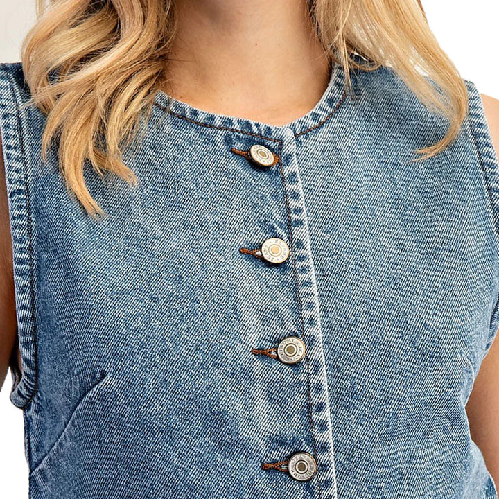 Women’s Denim Vest Top