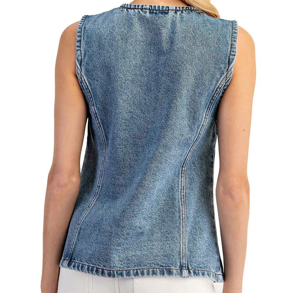 Women’s Denim Vest Top