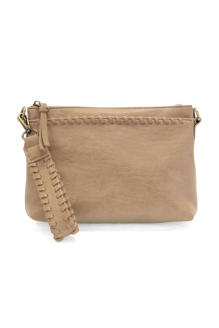 Oakley Whipstitch Topzip Wristlet/Crossbody - Buff