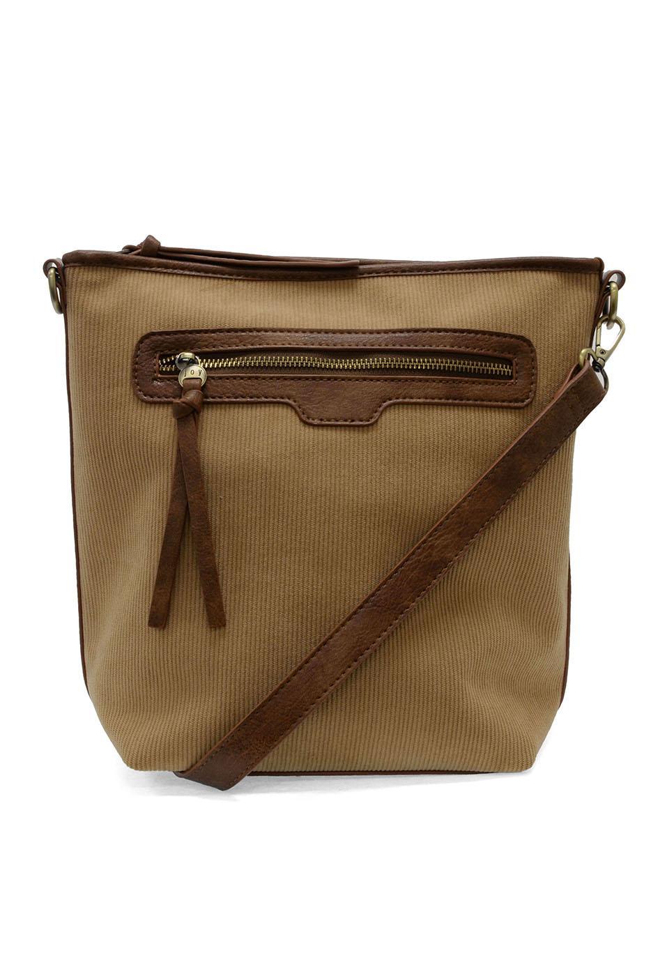 Corduroy Silas Bucket Crossbody - Camel