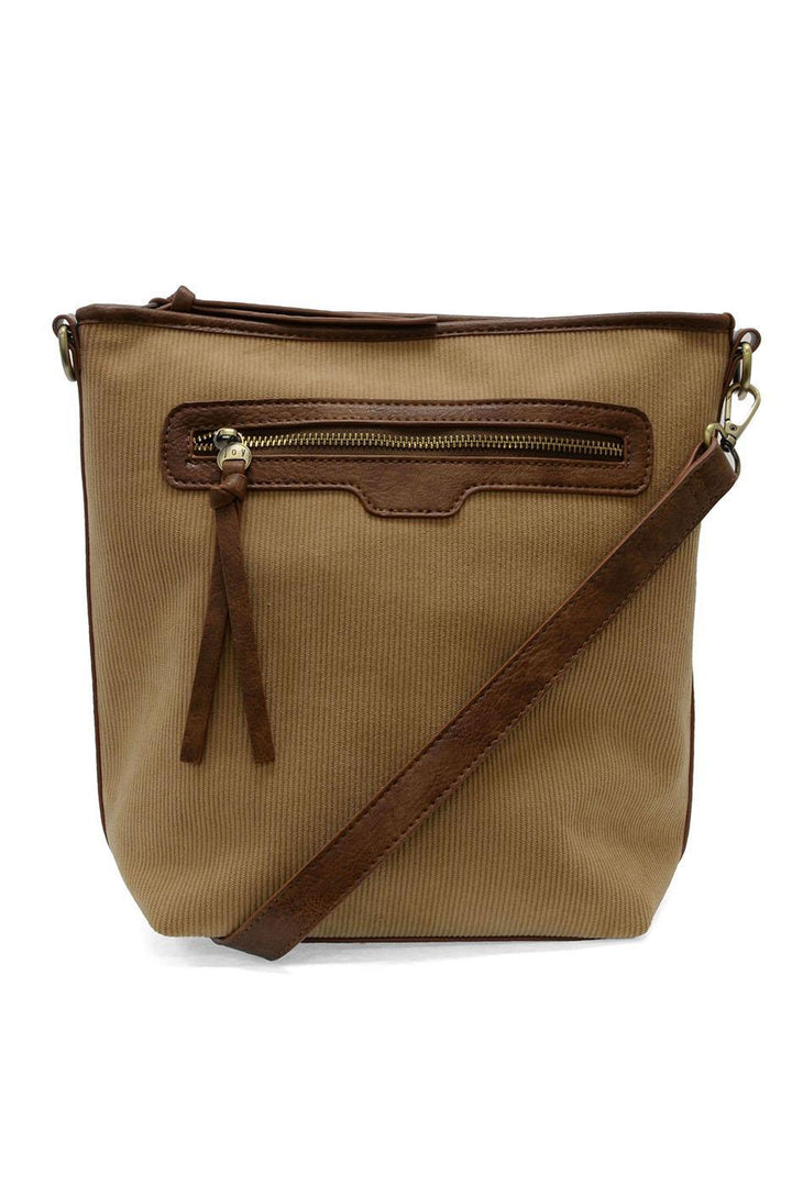 Corduroy Silas Bucket Crossbody - Camel
