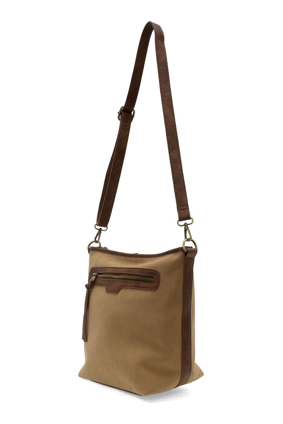 Corduroy Silas Bucket Crossbody - Camel