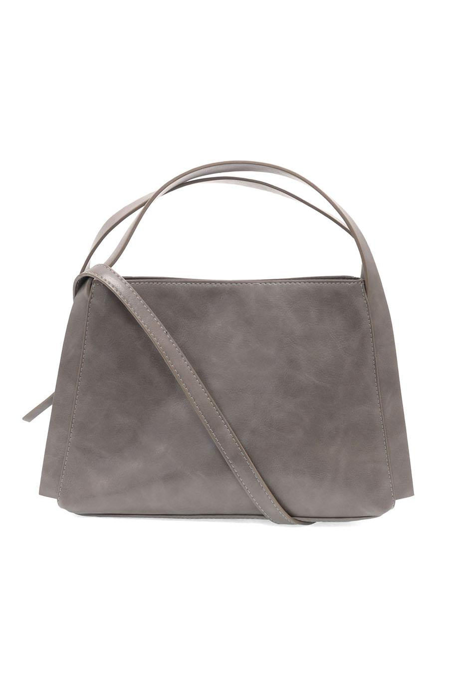 Joy Accessories Grace Satchel Crossbody bag in taupe with adjustable strap