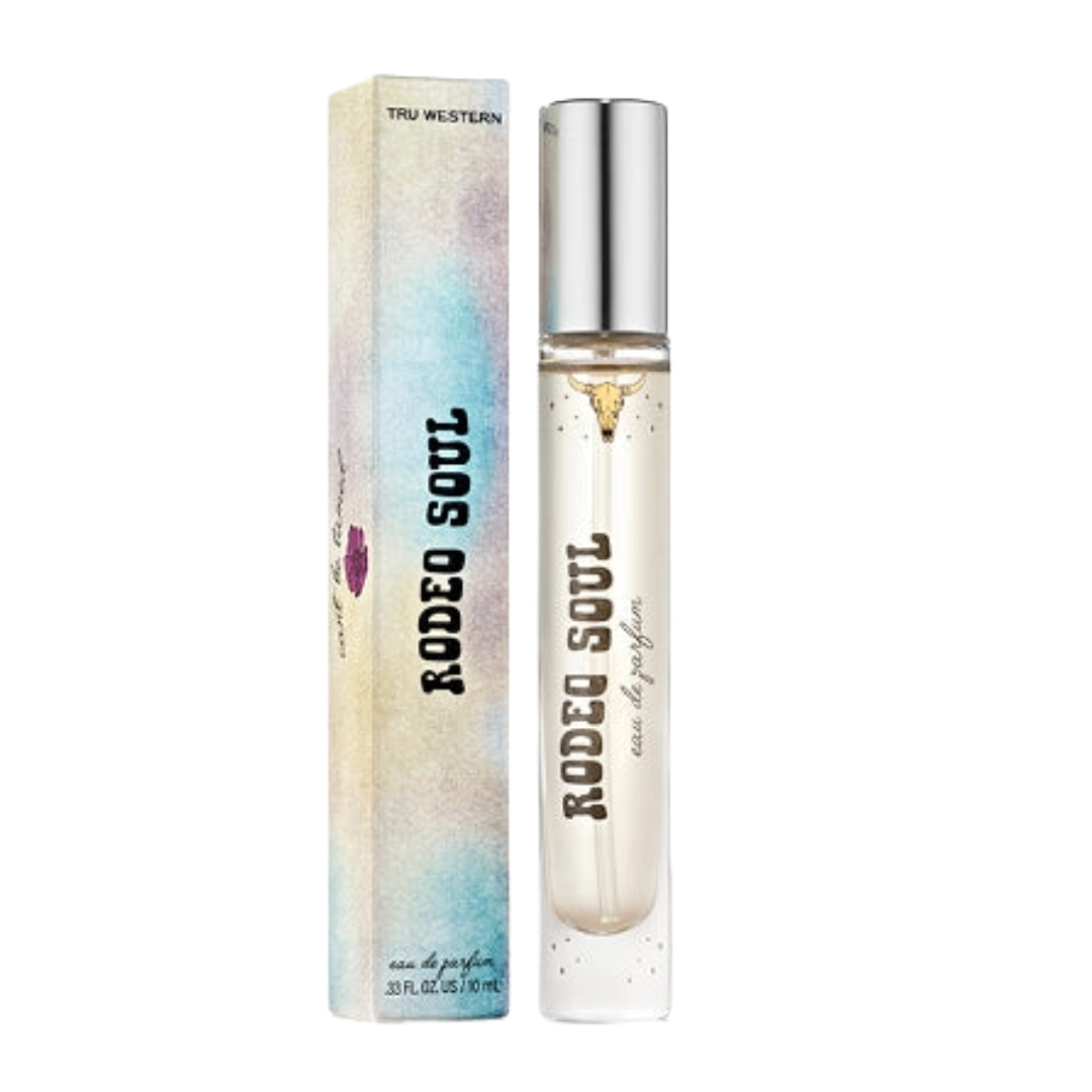 Tru Western Rodeo Soul purse spray with holographic packaging and silver applicator