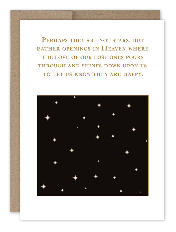 Sympathy greeting card with star quote and night sky illustration by Shannon Martin Design