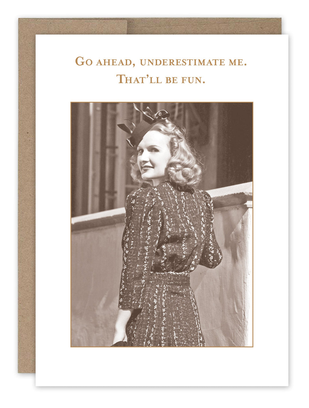 Shannon Martin Design birthday card with vintage woman photo and humorous text