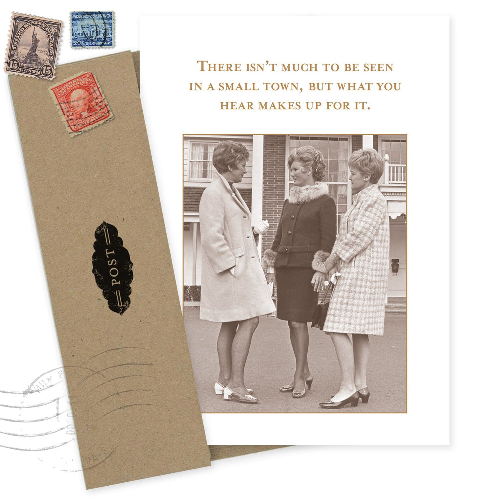 Shannon Martin Design Small Town greeting card with vintage photograph and kraft envelope