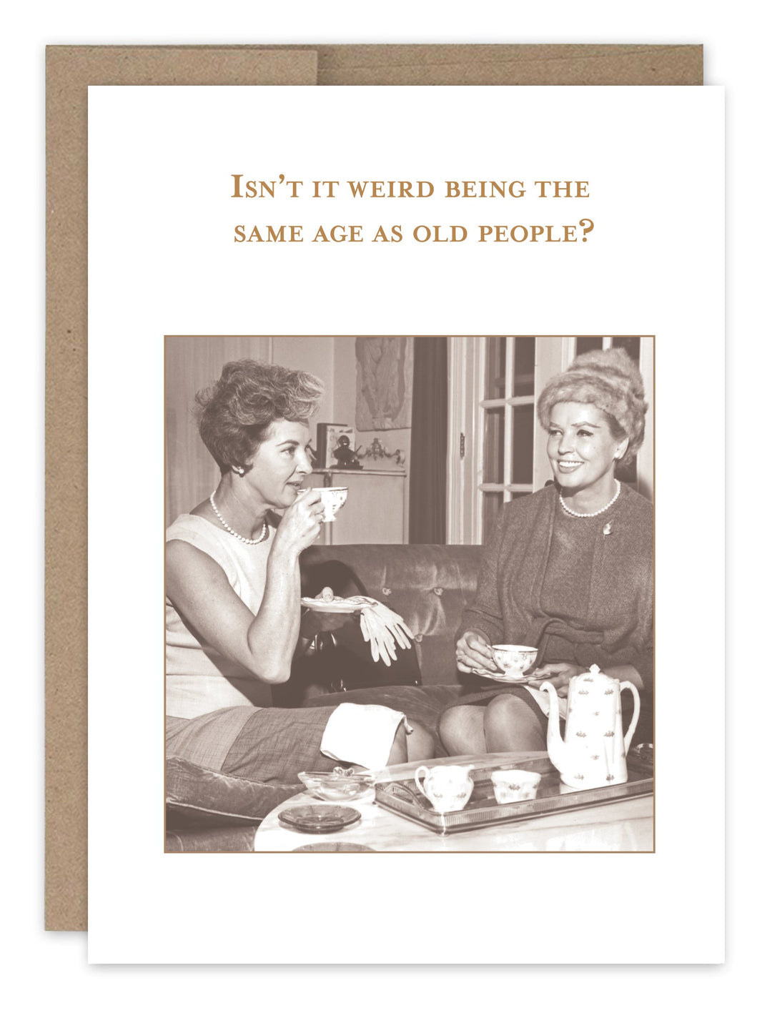 Shannon Martin Design birthday card with vintage photo and humorous aging text