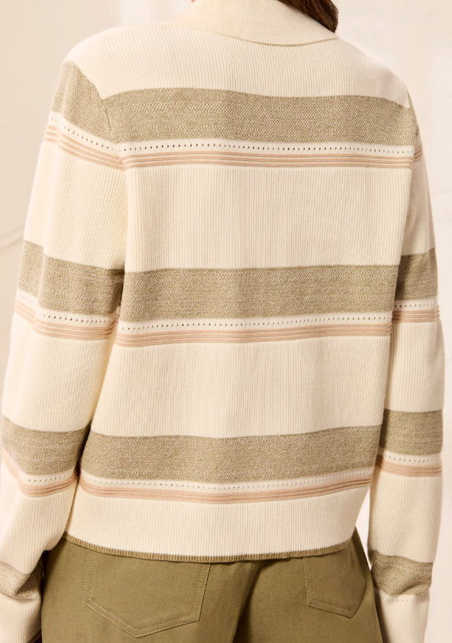 Longsleeve Sweater Cardigan w/ Collar