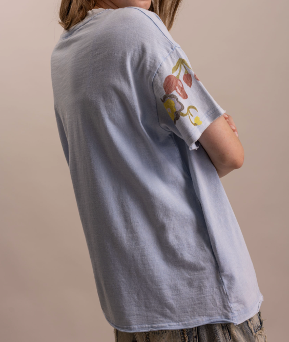 Flower Butterfly Print T-Shirt