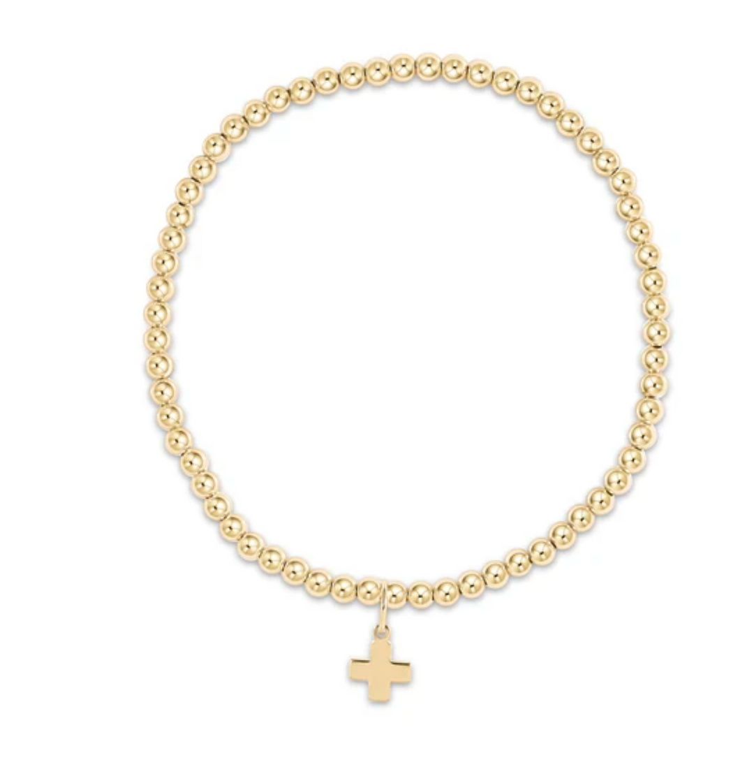 Classic Gold Bead Bracelet w/ Charm Collection