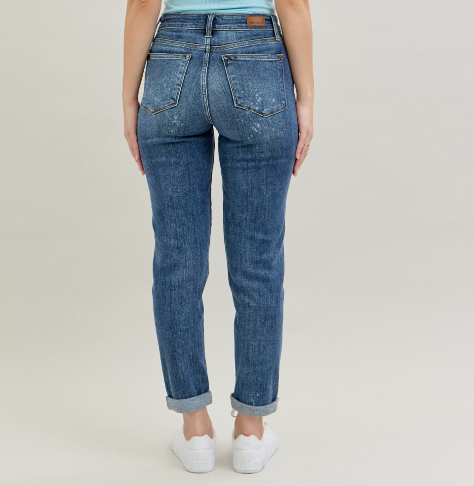 Judy Blue HR Bleach Splash Boyfriend