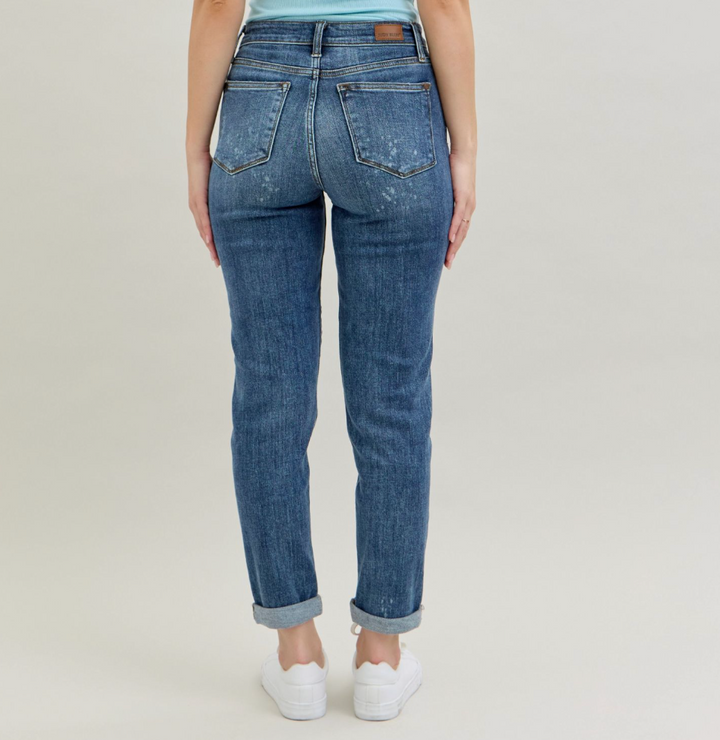 Judy Blue HR Bleach Splash Boyfriend