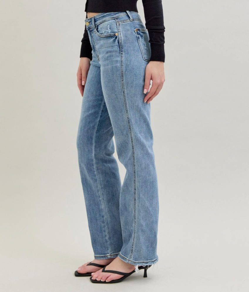 Judy Blue MR Yoke Cell Phone Pocket Dad Jean