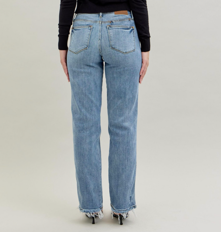 Judy Blue MR Yoke Cell Phone Pocket Dad Jean