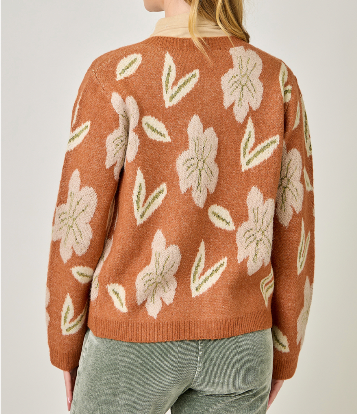 Floral Sweater Cardigan