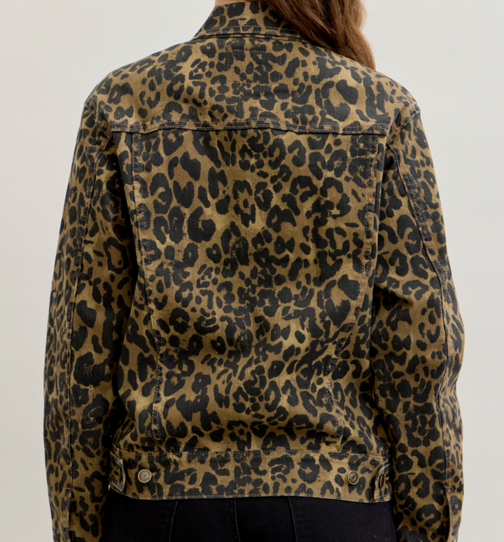 Judy Blue BF Jacket Leopard Print