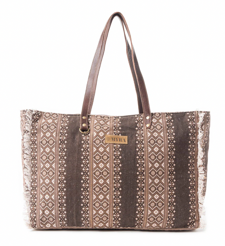 Tribal Spirit Adventure Weekender Bag In Brown
