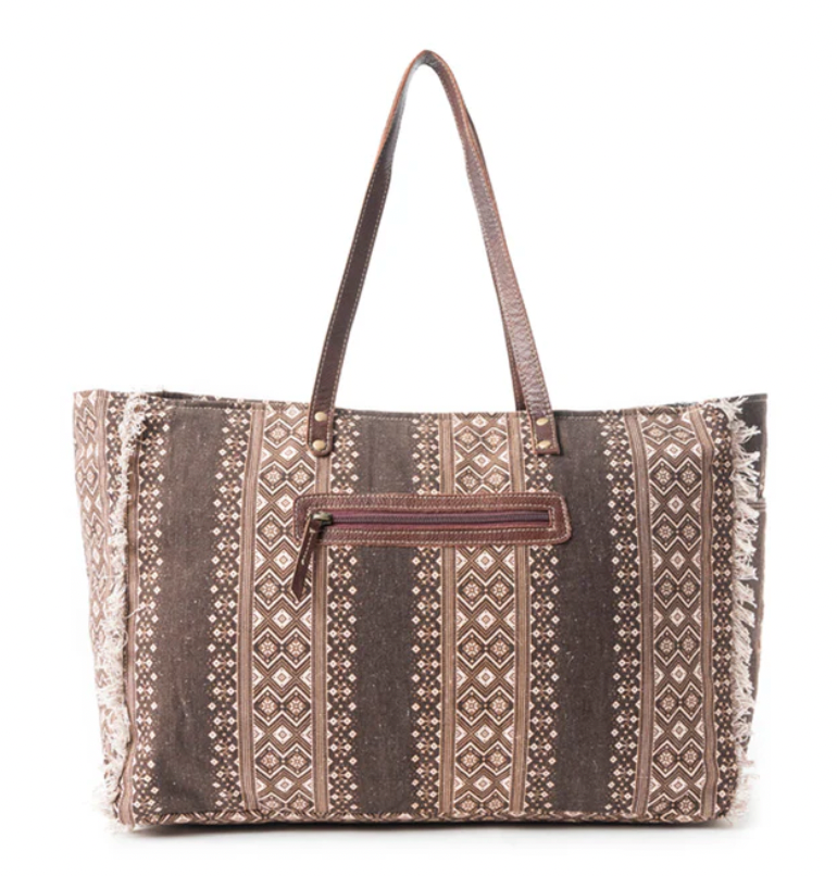 Tribal Spirit Adventure Weekender Bag In Brown