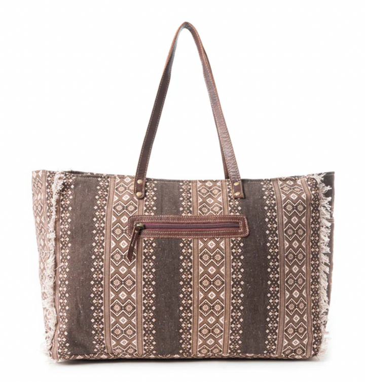 Tribal Spirit Adventure Weekender Bag In Brown