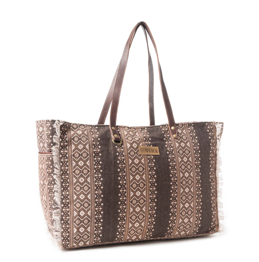 Tribal Spirit Adventure Weekender Bag In Brown