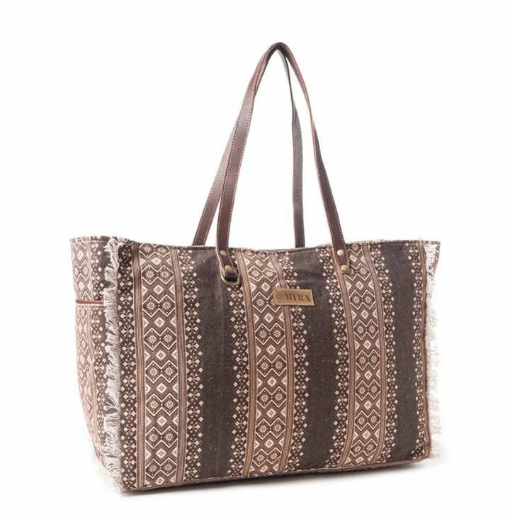 Tribal Spirit Adventure Weekender Bag In Brown