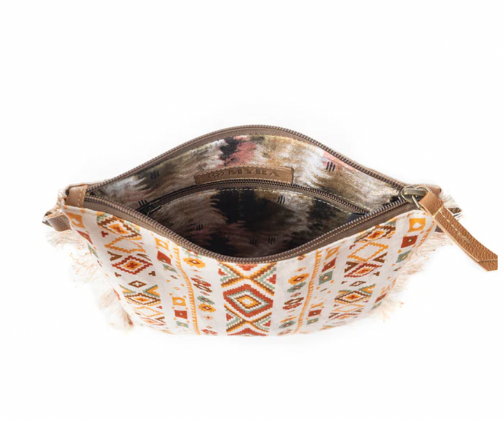 Beautiful Tapestry Crossbody Bag In Off White