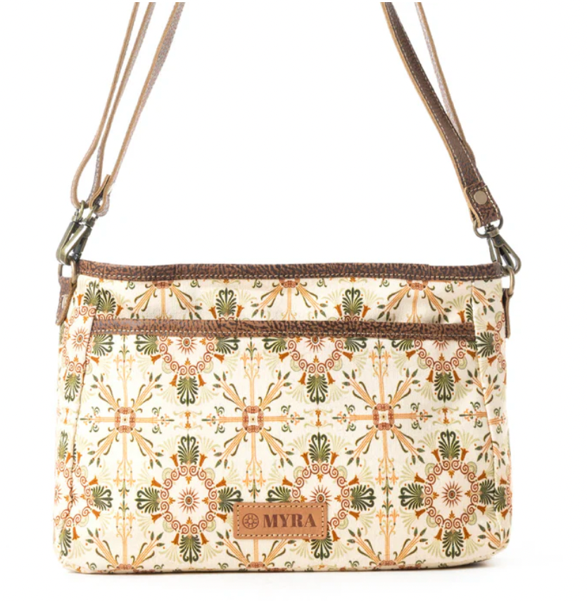 Wildflower Scroll Crossbody Bag in Heritage Beige