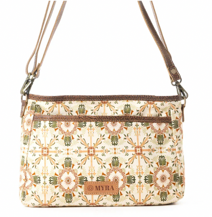 Wildflower Scroll Crossbody Bag in Heritage Beige