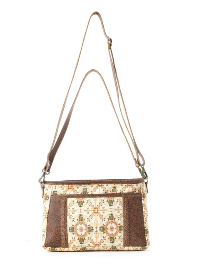Wildflower Scroll Crossbody Bag in Heritage Beige