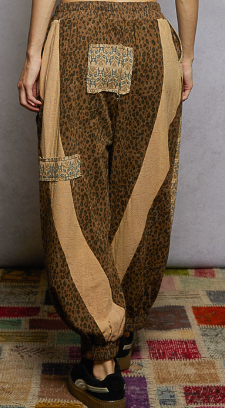 Roomy Fit Patchwork Bottoms