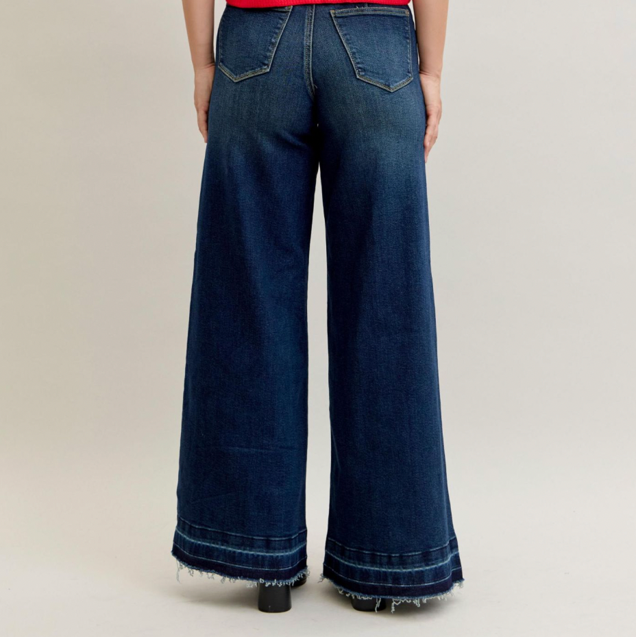 Judy Blue Palazzo Patch Jeans
