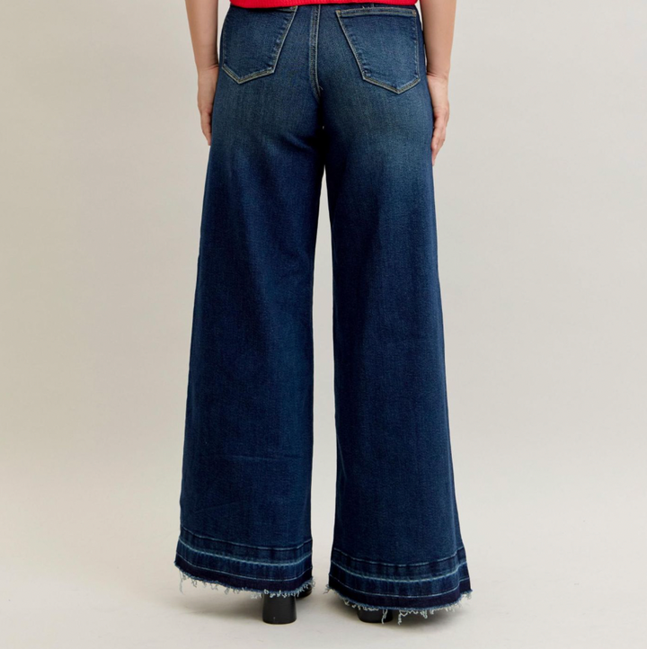Judy Blue Palazzo Patch Jeans