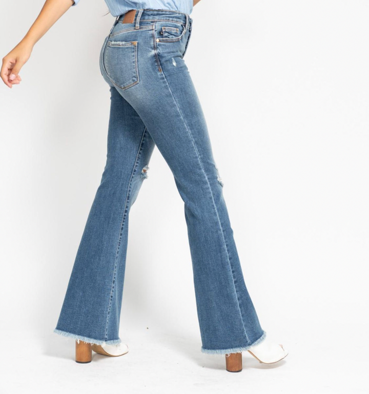 Judy Blue MR Button Fly Flare